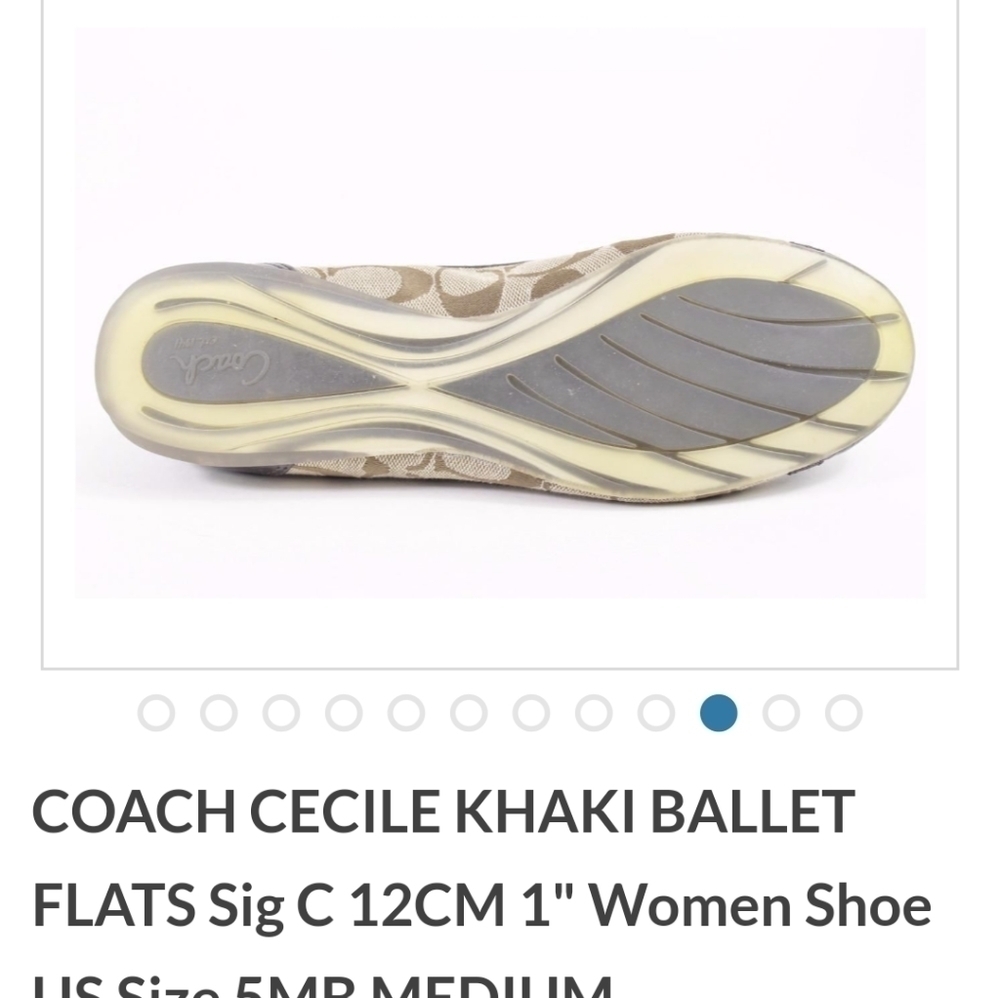 COACH CECILE SIG C FLAT SHOES SIZE 5 - Picture 12 of 16